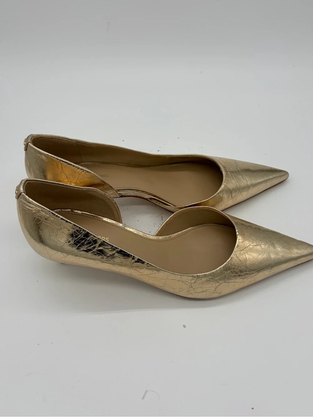 Michael Kors Metallic Gold Pointed D'Orsay Pumps